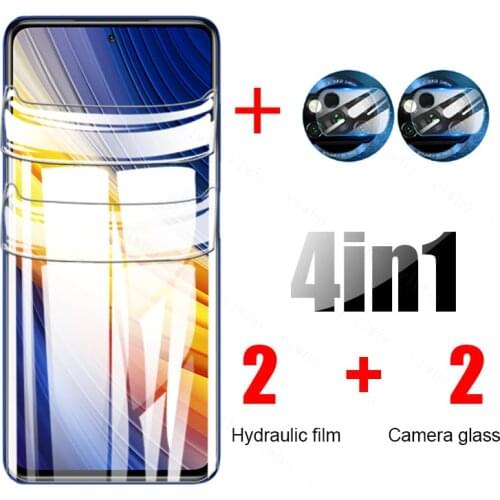 Poco x3 pro hydrogel film screen protector for xiaomi poco f3 pocox3 nfc x3pro protective film little f3 x3 m3 camera lens glass