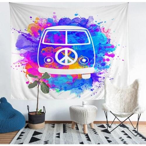 Tapestry Wall Blanket Beach Towel Yoga Home Decoration Wall Decoration Wall Hanging Dream Catching Net 3D Printing Peace Symbol