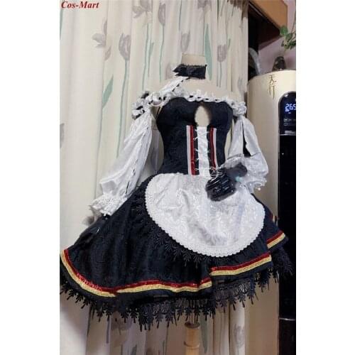 Game Azur Lane KMS Bismarck Cosplay Costume Fashion Cute Maid Dress Unisex Ball Activity Party Role Play Clothing Custom-Make