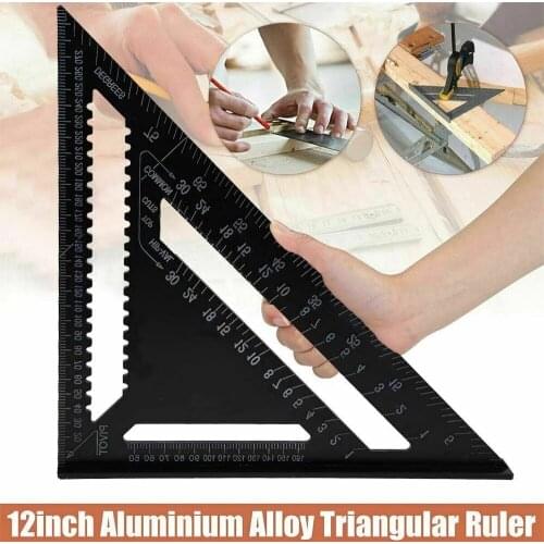 Triangle Ruler 7inch Aluminum Alloy Angle Protractor Speed Metric Square Measuring Ruler For Building Framing Tools Gauges