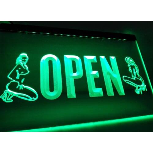 LK727- OPEN Sex Exotic Dancer Bar LED Neon Light Sign home decor crafts