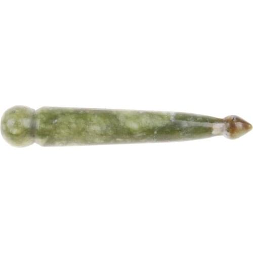 Natural Jade Stone Massage Stick Gua Sha Scraping Tool Facial Neck Arm Body Acupunture Therapy Point Treatment Wand