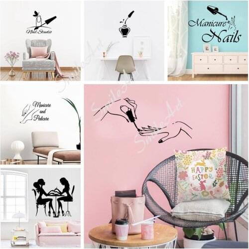 Cartoon Manicure Decorative Sticker Waterproof Home Decor For Living Room Bedroom Wall Art Decal