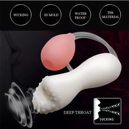Oral Sex Male Masturbator Deep Throat Sucking Mouth with Pump stimulator Pussy Adult Sex Toys Penis Massager