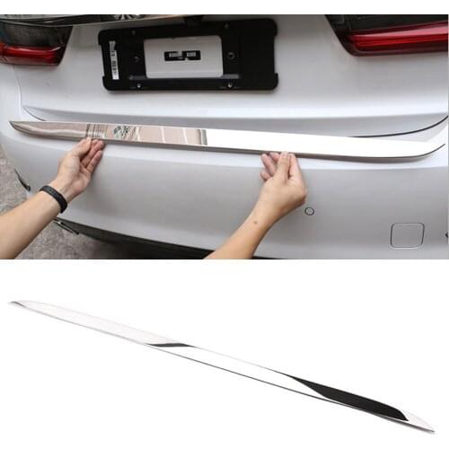 Stainless Steel Car Rear Trunk Door Decoration Strip Trim Sticker For BMW 3 Series 2020 Auto Car Styling Moldings