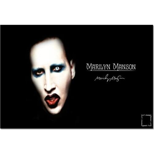 New Arrival Custom Marilyn Manson Poster Home Decoration Fashion Silk Fabric Wall Poster Customize Poster 30X45cm27X40cm