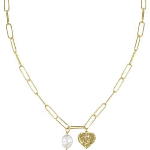 Non-Mainstream Design French Romantic Light Retro Lovely God of Love Cupid Angel Baroque Natural Pearl Necklace