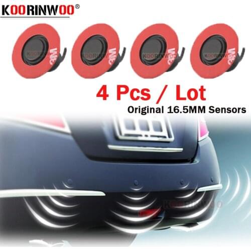Koorinwoo Latest Parkmaster Original 16.5MM Flat Radars 4PCS/Lot Probes Car Parking Sensor Reverse Radar Black Silver White Grey