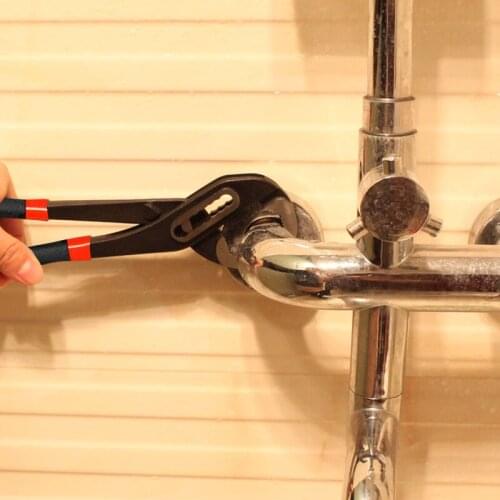 TONBOWN 8 "10" Water Pump Pliers Quick Adjustment Slotting Pliers Bathroom Wrench Pipe Connector Removing tool Water Pump Pliers