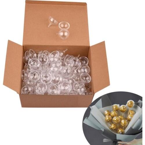 25PCS Chocolate Stand Flower Bouquet Making Diy Materials Truffle Liner Wrappers Candy Packaging Holder ValentineS Day