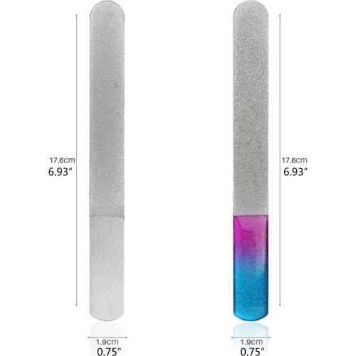 Stainless Steel Smooth Buffer Epoxy Resin Polisher Resin Polishing Strip Tools Metal Nail Art Double Sided File Manicure T84A