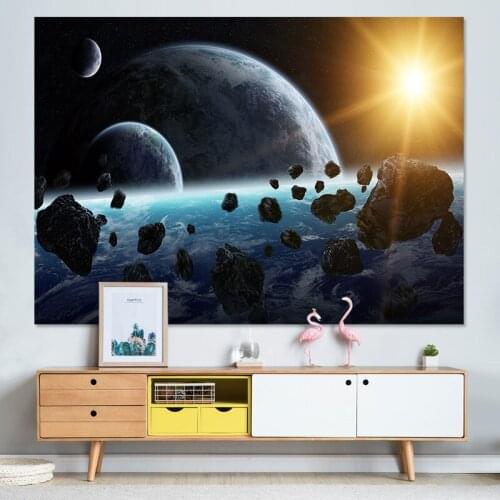 Simple Atmospheric Planet Starry Sky Tapestry TV Wall Covering Room Dormitory Transformation Hanging Cloth Background tapestry