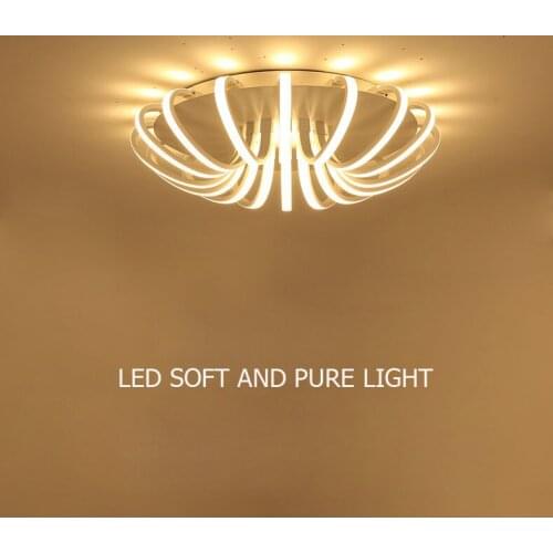 Simple Creative Circular Ceiling light Lamp White Branch Acrylic novelty lighting With LED bulbs Bedroom Restaurant Lighting