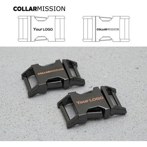 Retailing engraved metal buckle for DIY dog collar accessories 15mm,we provide laser engraving service customize LOGO CK15QH