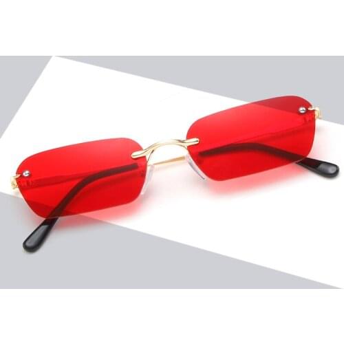 2021 Frameless Cross-border Trend Fashion Small Frame Sunglasses Unisex Ins Street Marine Sunglasses