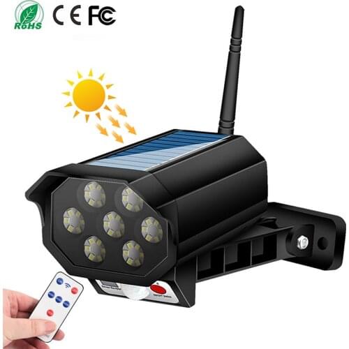 Solar Wall Light Camera Street Light 77 LED Spotlight Outdoor Motion Sensor IP66 Waterproof Wall Lamp For Garden Decoration