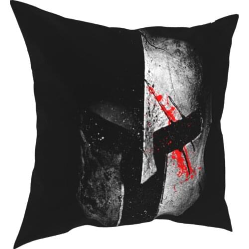 Spartan Sparta Helmet Pillowcase Printing Polyester Cushion Cover Decor Pillow Case Cover Seater Square 40*40cm