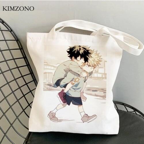 My Hero Academia shopping bag shopper shopper cotton tote grocery handbag bag foldable boodschappentas fabric custom