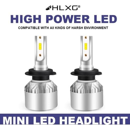 HLXG CSP H1 LED H7 16000LM H4 H8 HB4 HB3 H16 H11 9005 9006 6500K 4300K 8000K led Auto Fog light car headlight bulb mini lampara