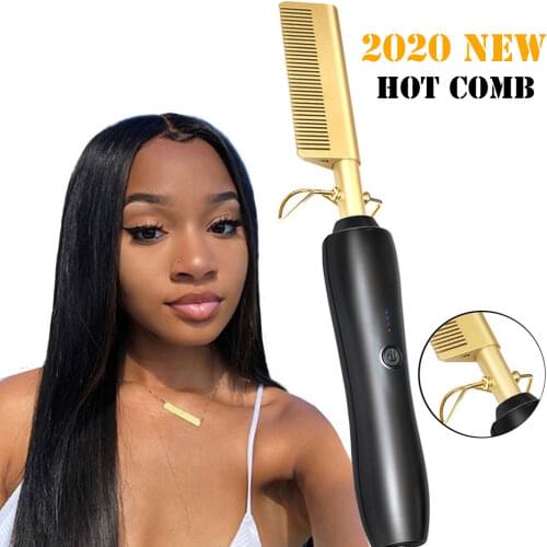 Hair Straightener Flat Irons Straightening Brush Hot Heating Comb Hair Curler Comb Hair Straight Styler Corrugation Curling Iron