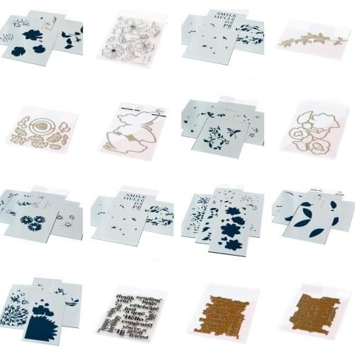 Mothers Flower Cutting Dies & Stamps & Stencil & Hot Foil Scrapbook Dariy Decoration Stencil Embossing Template DIY Greeting