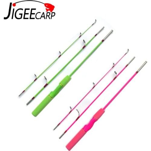 JIGEECARP 1pc Childrens FRP Fishing Rod Mini Lure Fishing Pole 1.5/1.2m Small Portable Travel Carp Fishing Pole for Beginner