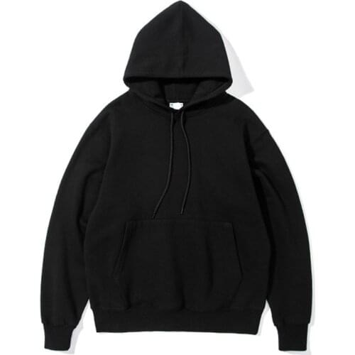 2PCS 2021 Mens Thick Fleece Hoodies Autumn Winter Hip Hop Pure Hoodies Thick Velvet Fabrics Winter Hoodies For Men