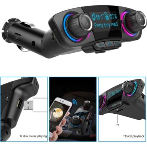 20pcs FM Transmitter Aux Modulator Bluetooth Handsfree Car Kit Audio MP3 Player Charge Dual USB Car Charger
