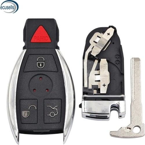 3/4 Button Smart Key Shell for Mercedes Benz W211 A C E G S R SL ML GML CL GL CLS CLA CLK SLK GLK with Battery Holder Small Key