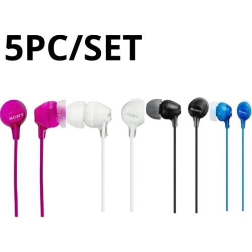 5PC Sony MDR-Ex15Lp-in-ear headphones, pink, 15X11X3 cm, earphone cable, sports, plaza Spain, headphones man