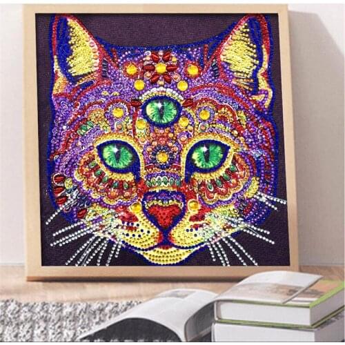 5D DIY Diamond Painting Special Diamond Animal Tiger Cat Flower Diamond Embroidery Sticker Mosaic Home Decor