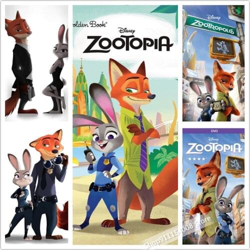 Disney Diy Diamond Painting Zootopia Full Square Cross Stitch Diamond Embroidery Full Round Drill Mosaic Home Decor Needlework