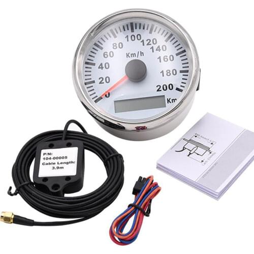 85mm Car Digital GPS Speedometer 200 km/h Red LED Speed Gauge for BMW e46 for Honda Motorcycle Boat IP67 Waterproof tachometer