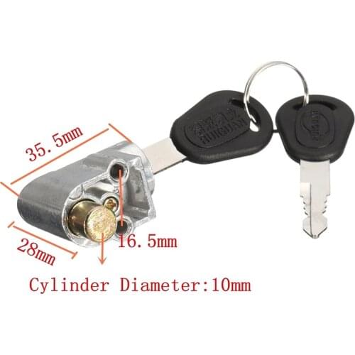 Ignition Lock Battery Safety Pack Box Lock + 2 key For Motorcycle Electric Bike Scooter E-bike