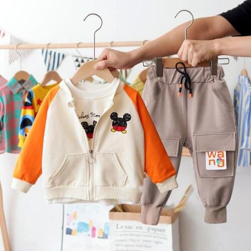 Childrens Three-piece Jacket + T-shirt + Pants Kids Boys Girls Clothing Sets 2021 Spring Autumn Costume