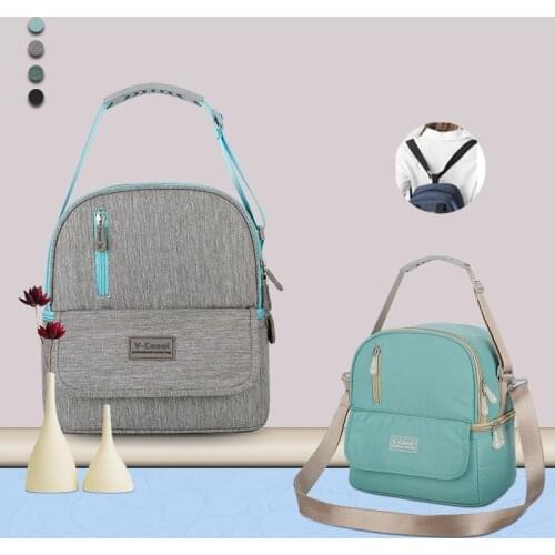 V-coool Double-Layer Baby Milk Bottle Bag Backpack Messengers Thermo Fresh Keeping Cooler Bag Mummy Travel EO