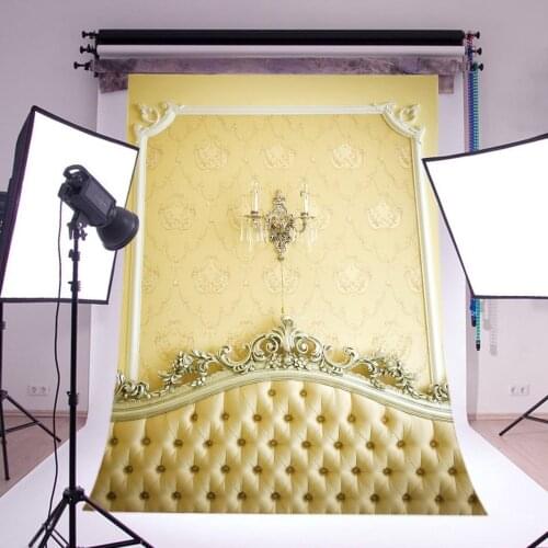 Photography Backdrops Damask Fancy Tufted Bed Headboard Toddlers Portraits Background