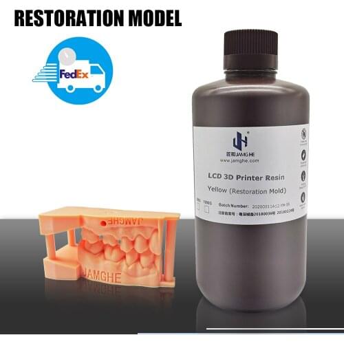 JAMGHE Anti-scratch No toxic Dental Restoration Model Resin for dlp, phrozen sonic mini lcd resin 3d printer