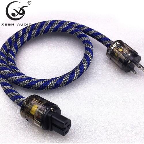 XSSH hifi audio US/EU power cord pure copper power cable with P-004/P-004E power plug connector