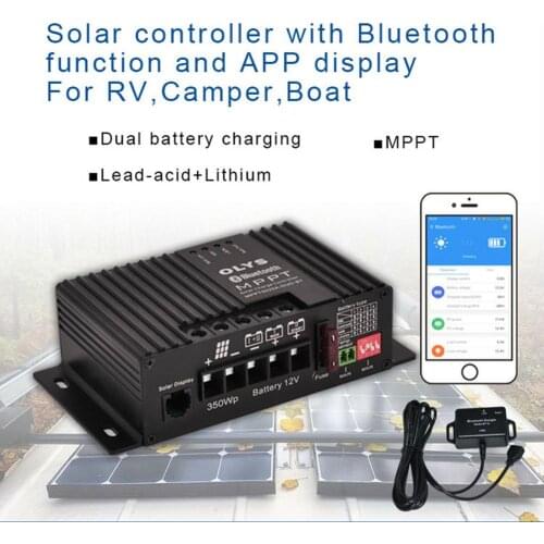 25A 12V Solar Charger Controller With 4.2 Bluetooth Module Dual Charging BT10 MPPT Solar Regulator New