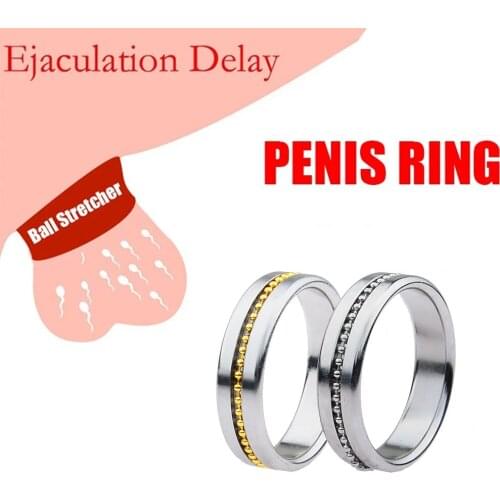 Lace Phallic Cock Ring Male Stainless Steel Bondage Delay Ejaculation Penis Lock Rings Cockring Cage Belt Bdsm Sex Toys for Men