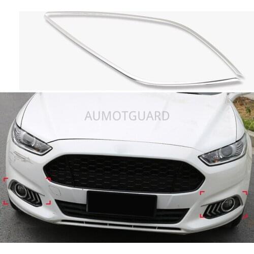 For Ford Mondeo Fusion 2013-2019 Car Front Fog Light Eyebrow Trim Strip Stickers Car Accessories 2pcs/set