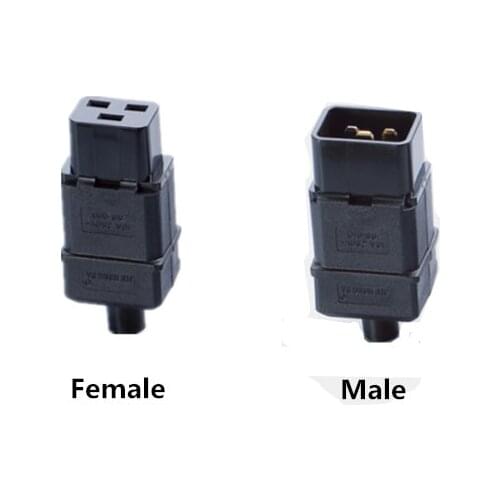 PDU/UPS socket Standard IEC320 C19 C20 16A 250V AC Electrical Power Cable Cord Connector Removable plug female male Plug