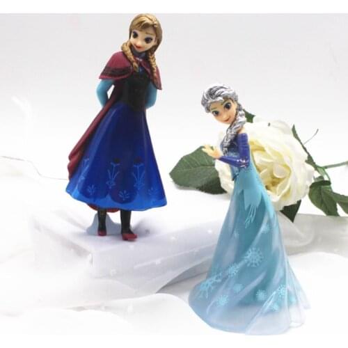 Queen aisha an anna cupcake topper happy birthday cake topper Cartoon Figure cake decoration supplies girls gift handmade doll