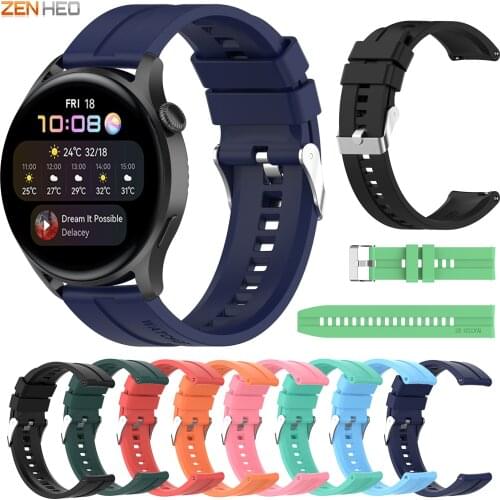 22mm Silicone Strap for Huawei Watch GT/GT2e/GT2 Pro/GT2 46mm Replacement Watchband For Huawei Watch 3 Pro Smart Watch Band