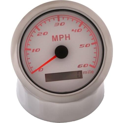 30MPH/60 MPH/120 MPH GPS Speedometer Odometer IP67 Waterproof Car Boat Motorcycle Speedometer Gauge 9~32V with Red Backlight
