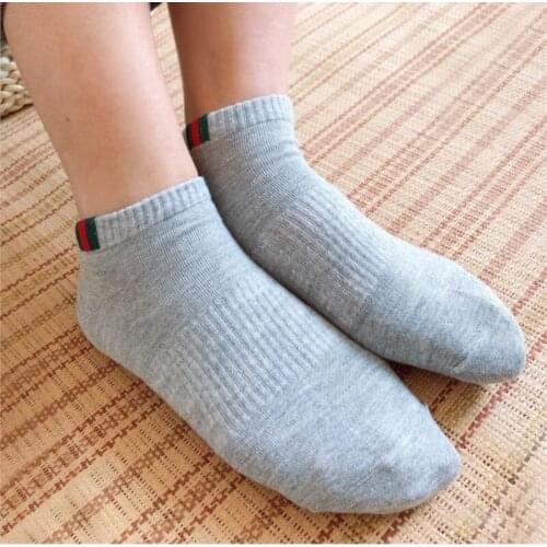 Women Silk Socks Transparent Summer Thin Breathable Green Red Stripes Soft Femal Socks Invisible Short Boat Slip New Tube Socks