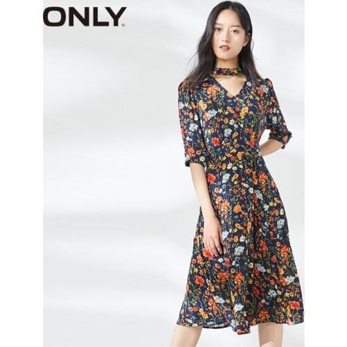 ONLY Womens V Neck Floral Mid Long Dress |120107709