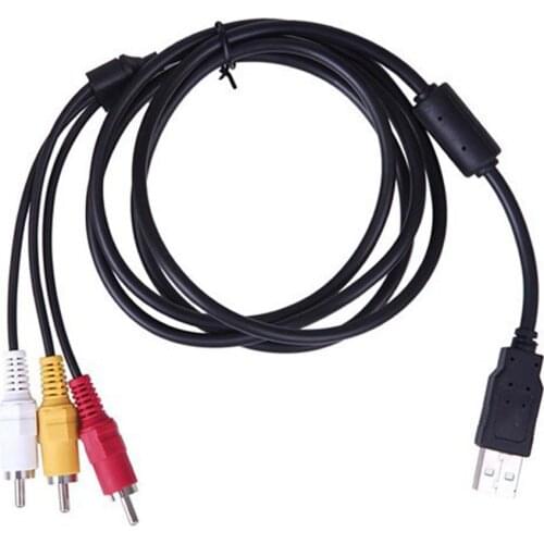 1.5M USB To RCA Cable USB 2.0 Male To 3 RCA Male Coverter Stereo Audio Video Cable Television Adapter Wire AV A/V TV Adapter