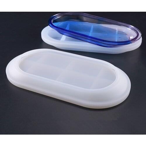 1 PCS Oval Saucer Silicone Mold Resin Molds Crystal Drop Gel Silicone Moulds Tool Moulds UV Epoxy Resin Decorative Craft